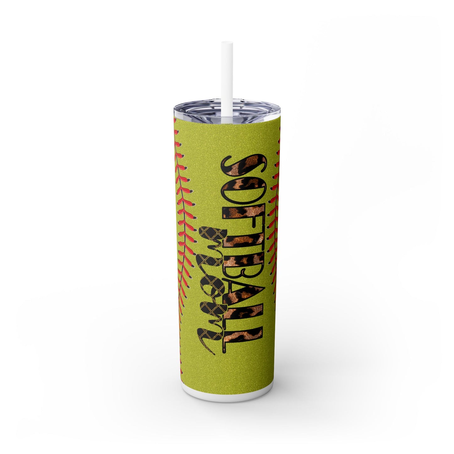 Softball Mom Skinny Tumbler with Straw - 20oz Stylish Drinkware