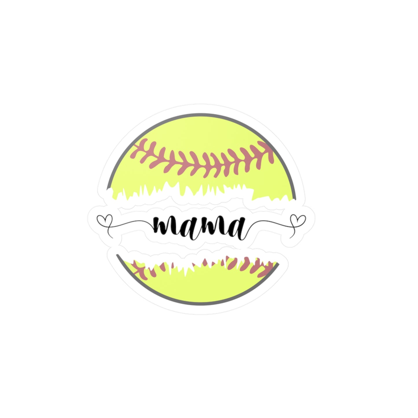 Softball Mama Vinyl Kiss-Cut Stickers | Perfect for Sports Moms | Cute Laptop Decor