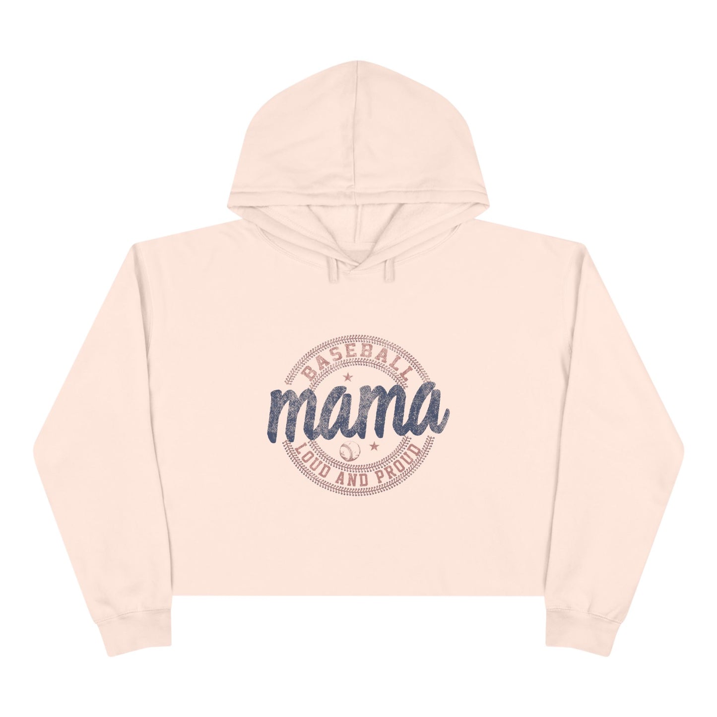 Baseball Mama Crop Hoodie - Loud and Proud