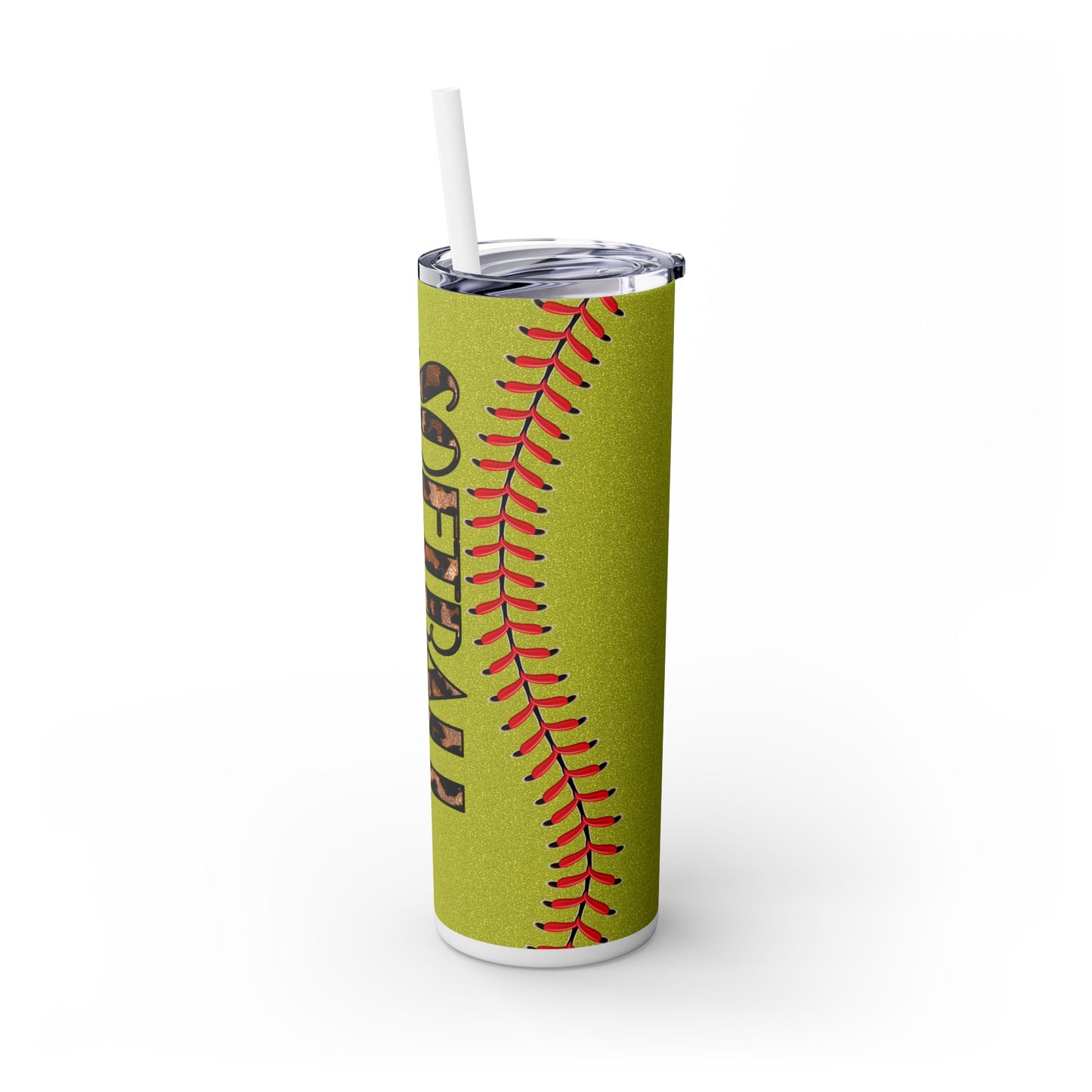 Softball Mom Skinny Tumbler with Straw - 20oz Stylish Drinkware