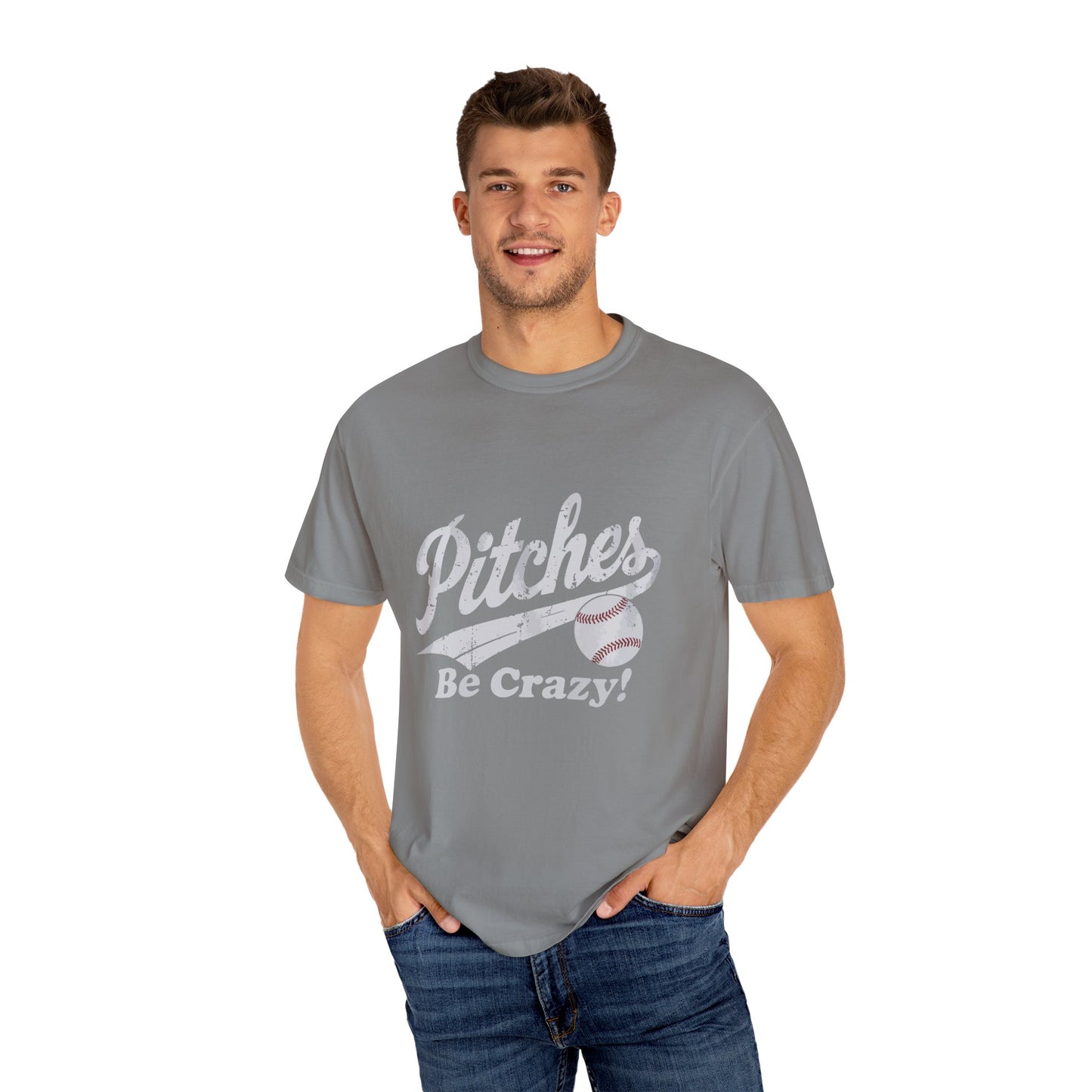 Baseball Tee Garment-Dyed T-Shirt – Pitches Be Crazy