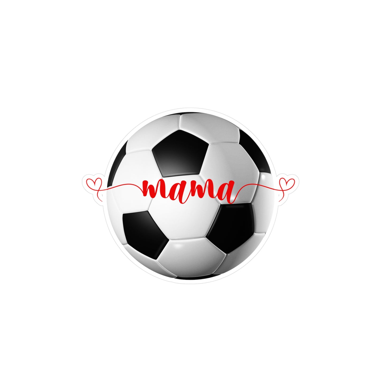 Mama Soccer Vinyl Kiss-Cut Stickers - Perfect for Sporty Moms