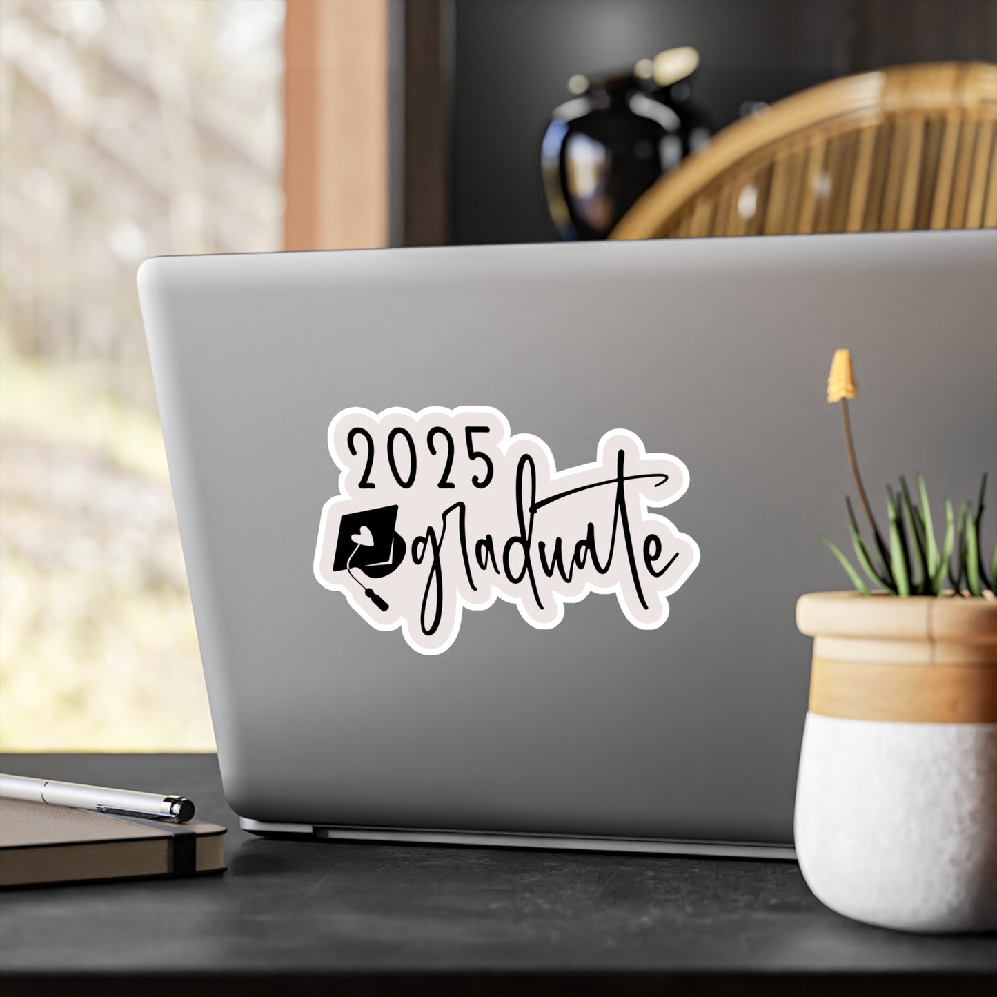 2025 Graduate Vinyl Kiss-Cut Stickers | Stylish Graduation Decor