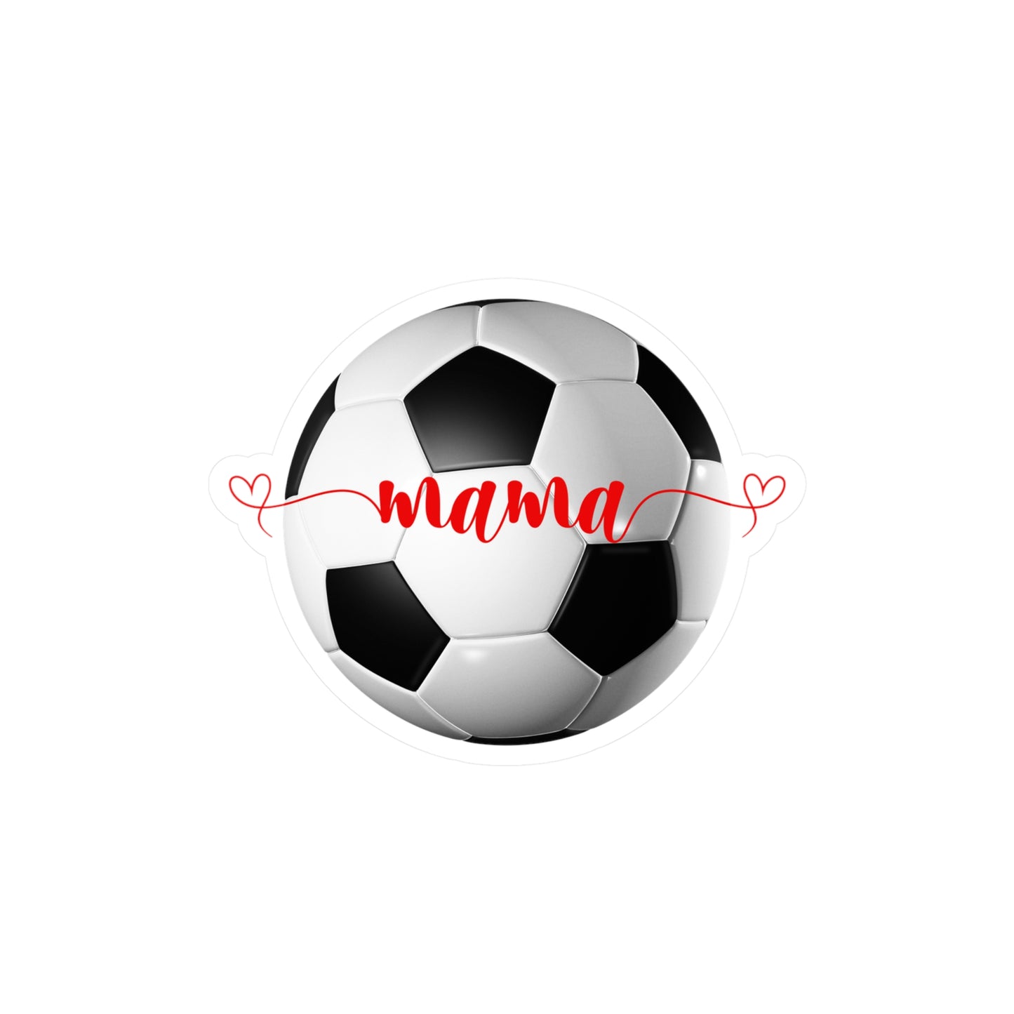 Mama Soccer Vinyl Kiss-Cut Stickers - Perfect for Sporty Moms