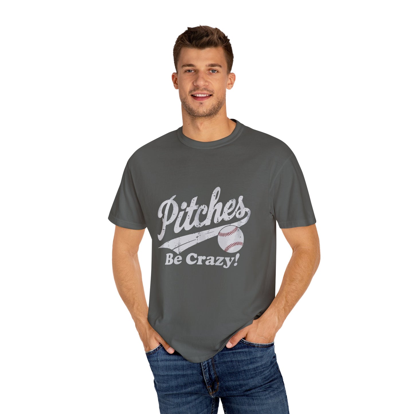 Baseball Tee Garment-Dyed T-Shirt – Pitches Be Crazy