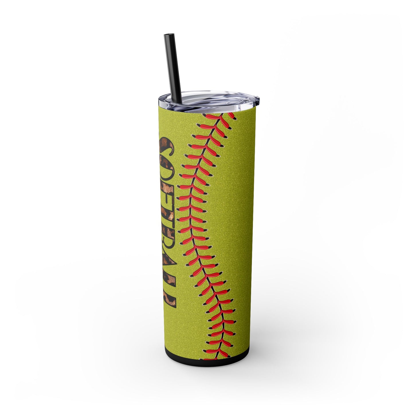 Softball Mom Skinny Tumbler with Straw - 20oz Stylish Drinkware