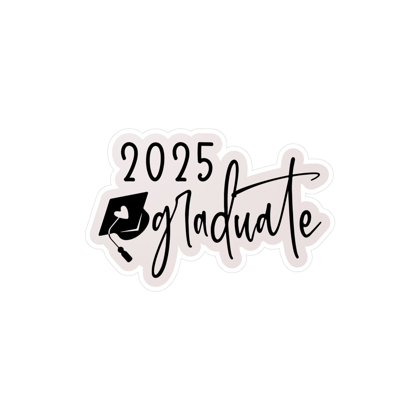 2025 Graduate Vinyl Kiss-Cut Stickers | Stylish Graduation Decor