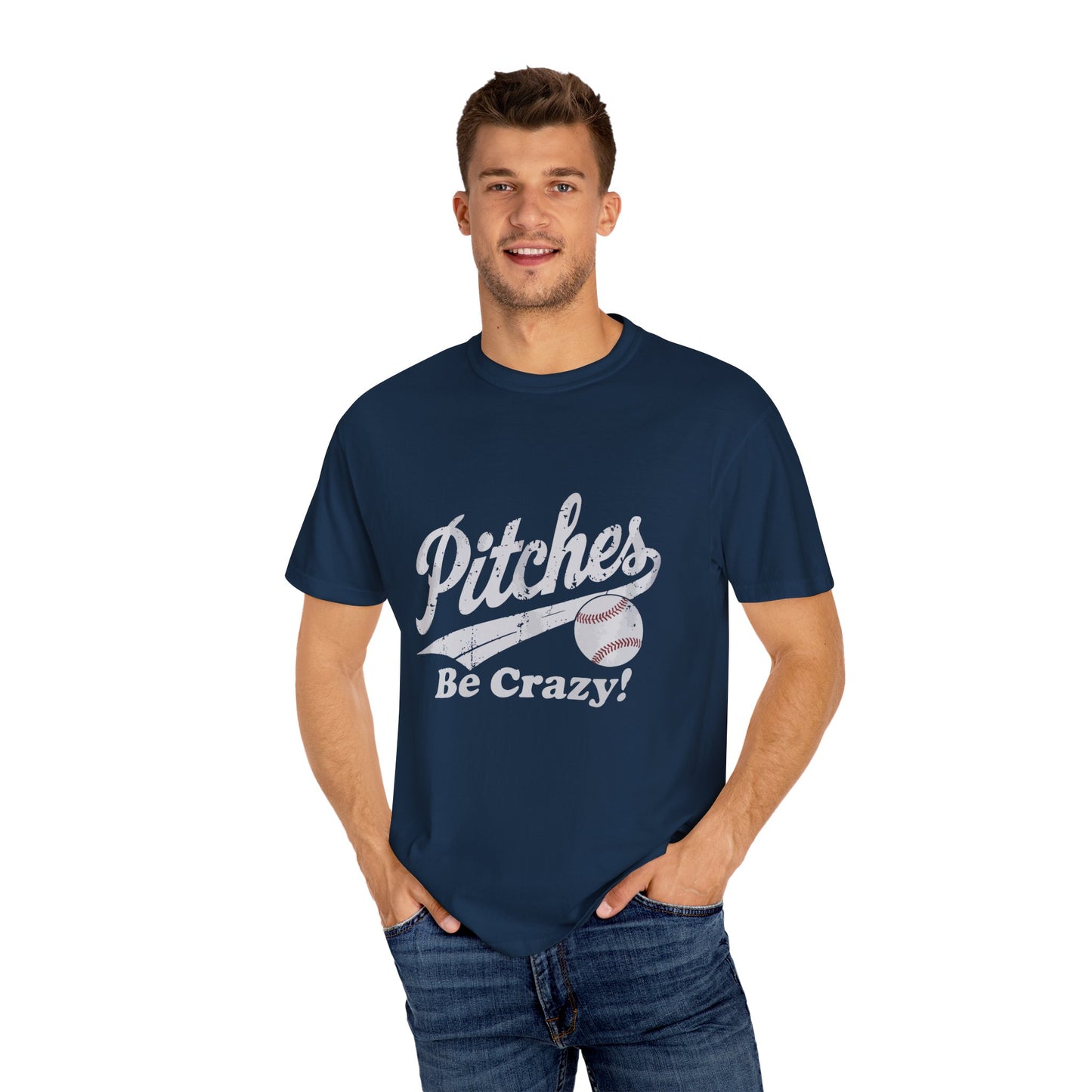 Baseball Tee Garment-Dyed T-Shirt – Pitches Be Crazy