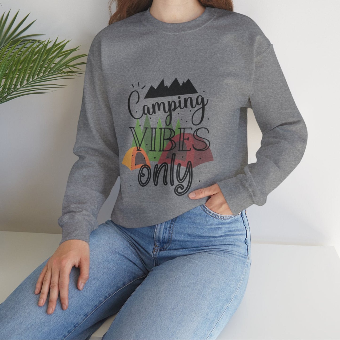 Camping Vibes Only Unisex Crewneck Sweatshirt