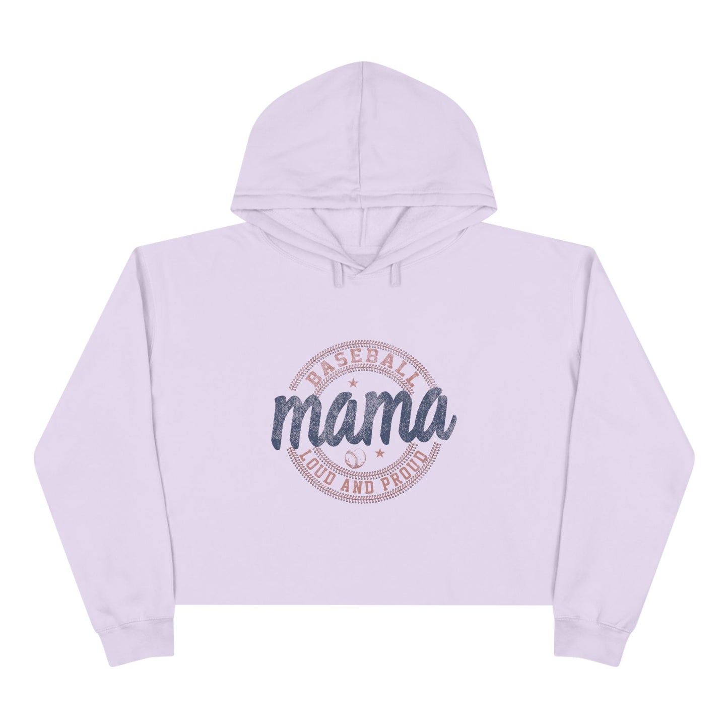 Baseball Mama Crop Hoodie - Loud and Proud