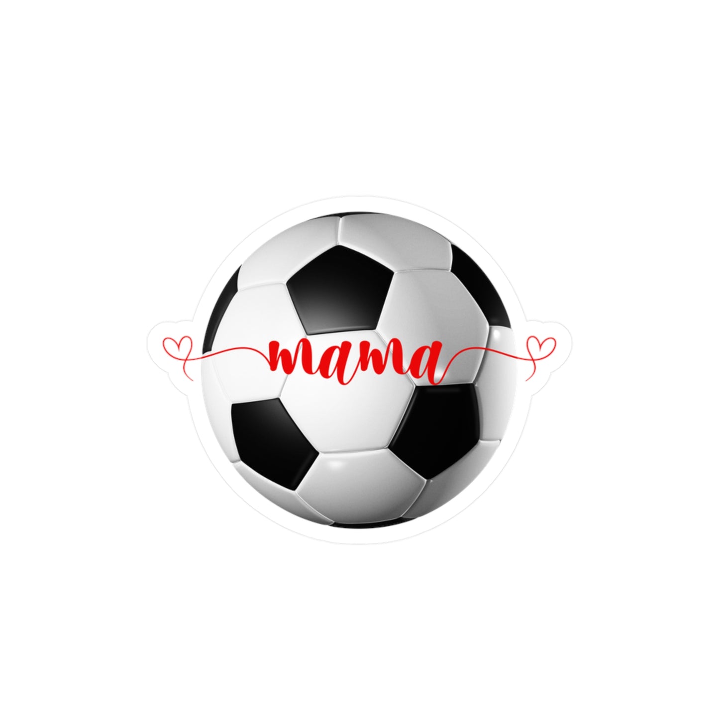 Mama Soccer Vinyl Kiss-Cut Stickers - Perfect for Sporty Moms
