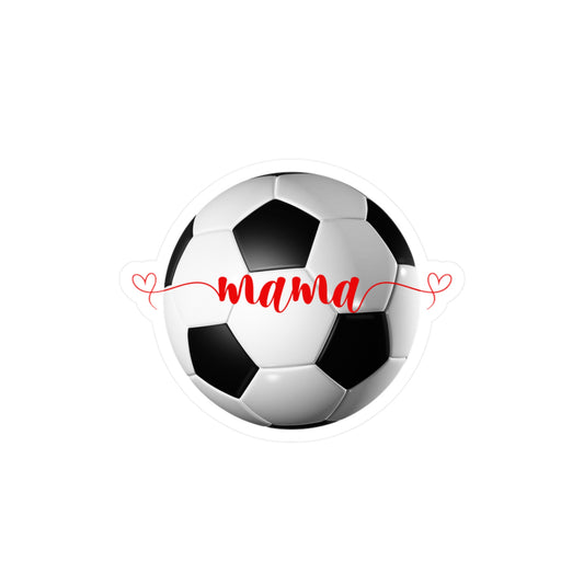 Mama Soccer Vinyl Kiss-Cut Stickers - Perfect for Sporty Moms