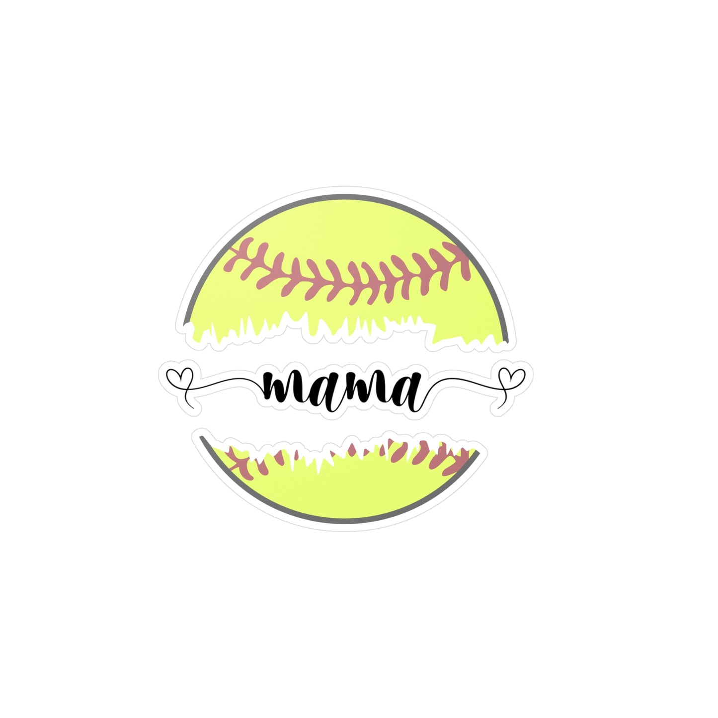 Softball Mama Vinyl Kiss-Cut Stickers | Perfect for Sports Moms | Cute Laptop Decor