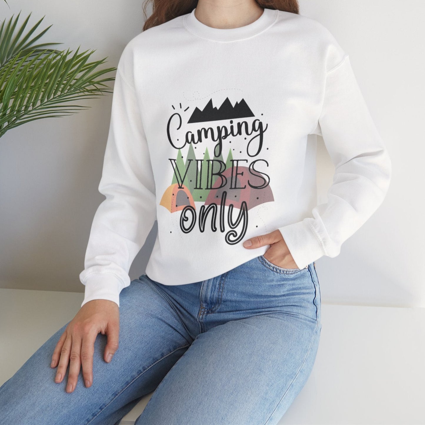 Camping Vibes Only Unisex Crewneck Sweatshirt