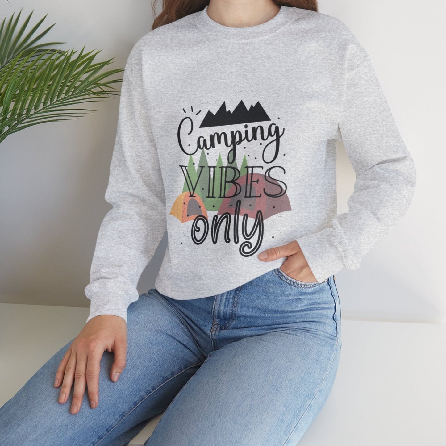 Camping Vibes Only Unisex Crewneck Sweatshirt