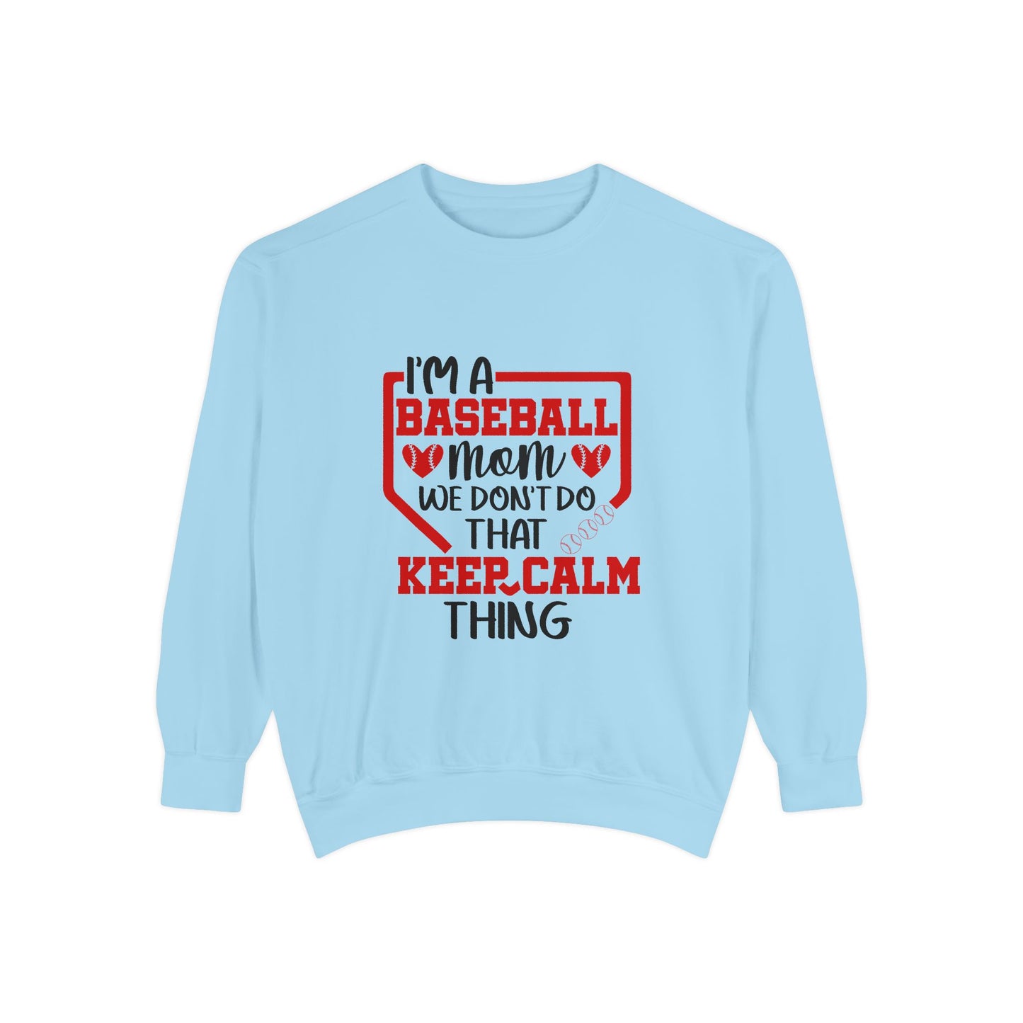 Baseball Mom Sweatshirt - Unisex Garment-Dyed