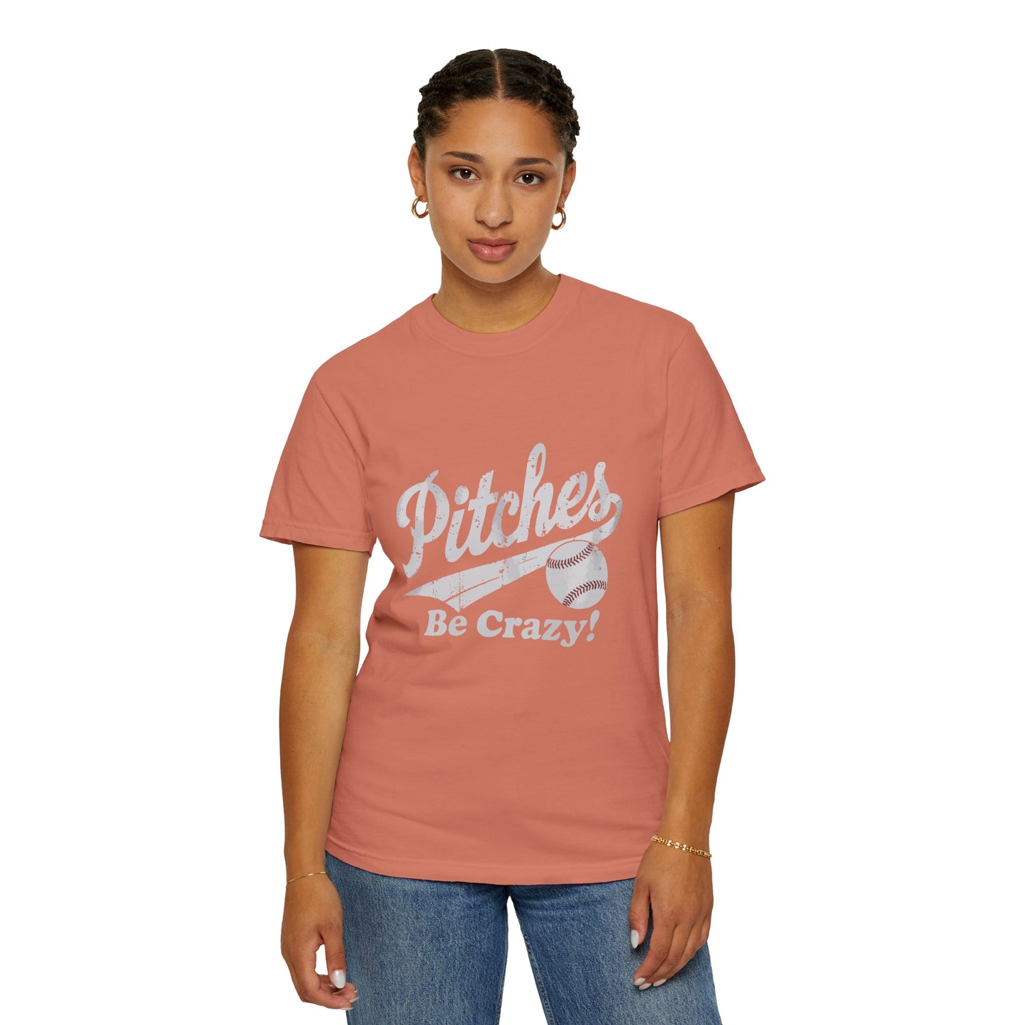 Baseball Tee Garment-Dyed T-Shirt – Pitches Be Crazy