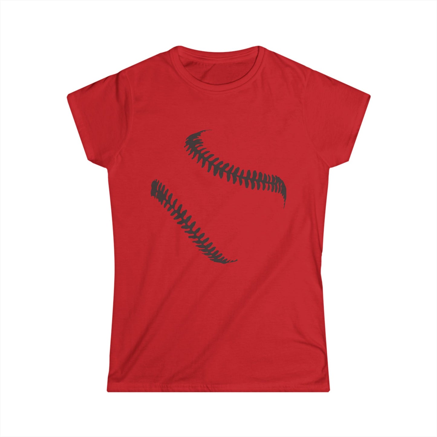 Women's Softstyle Tee with Baseball Stitch Design