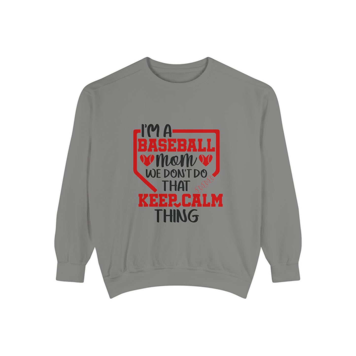 Baseball Mom Sweatshirt - Unisex Garment-Dyed