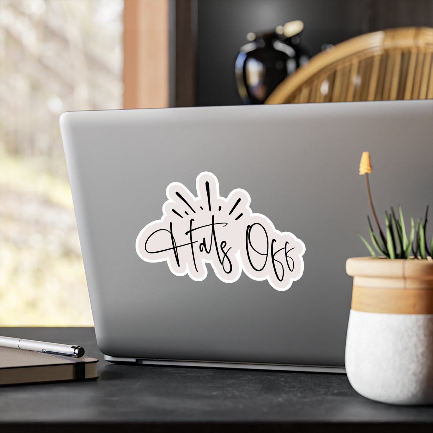 Graduation Vinyl Stickers Hats Off