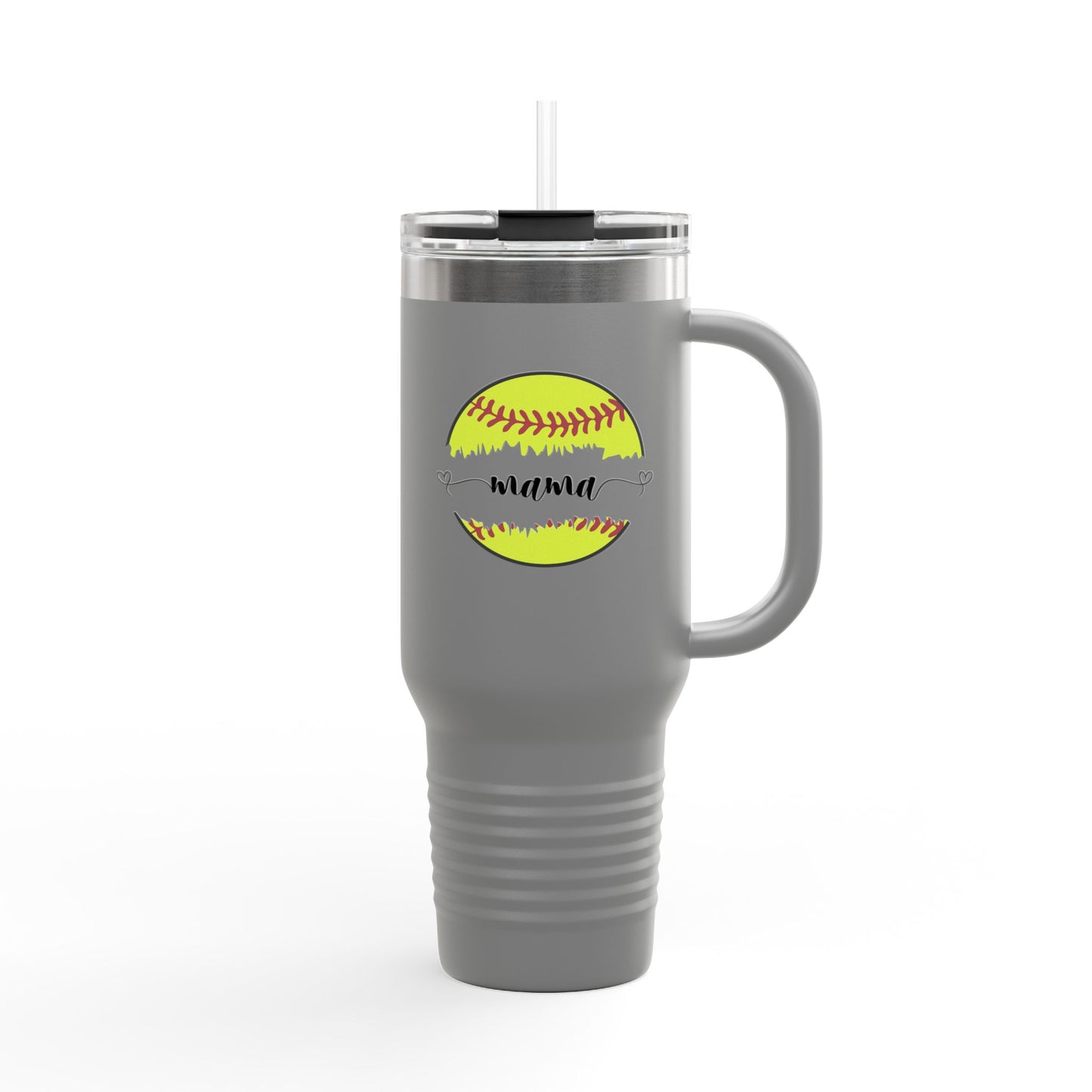 Mama Softball Insulated Travel Mug - 40oz - Perfect Gift for Sports Moms