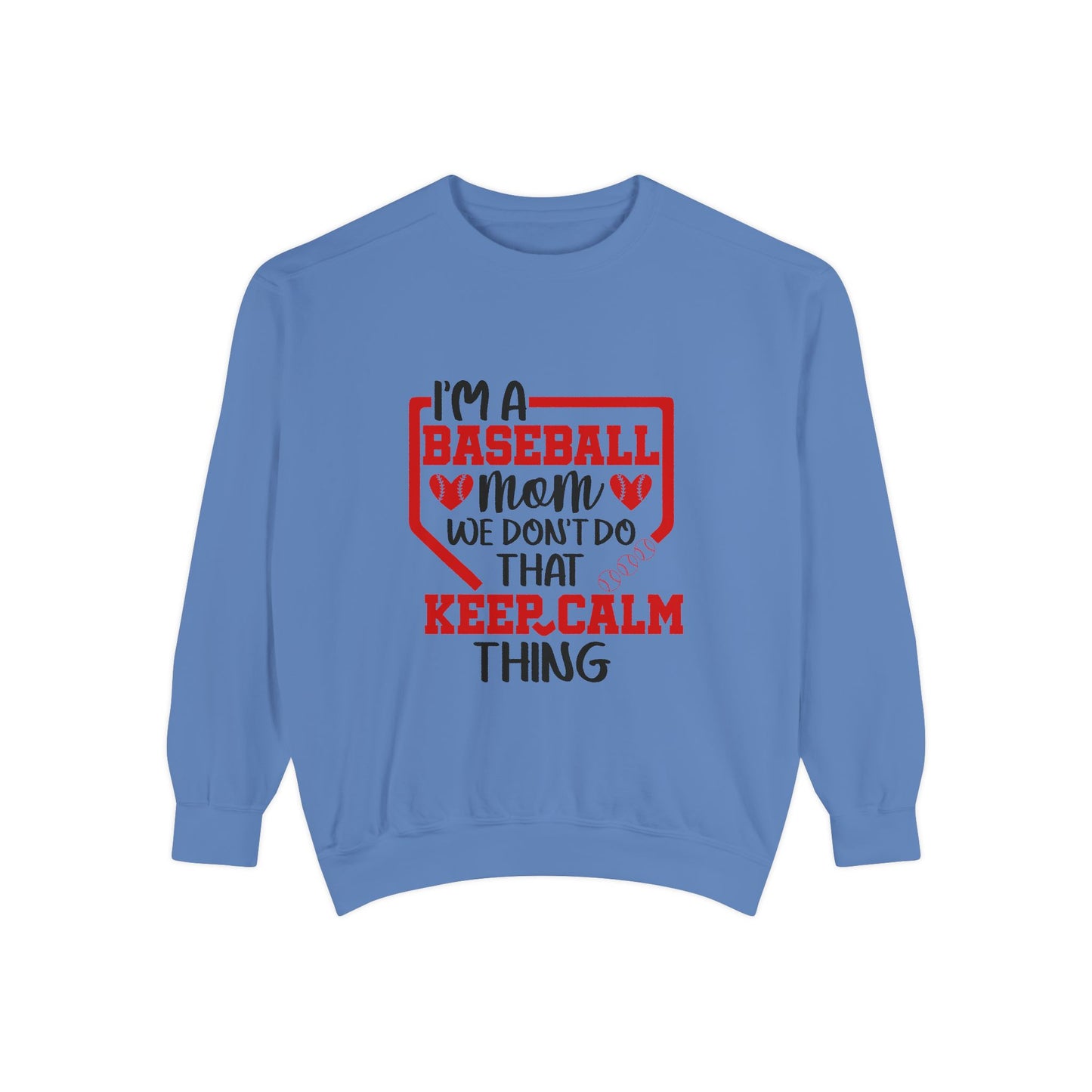Baseball Mom Sweatshirt - Unisex Garment-Dyed