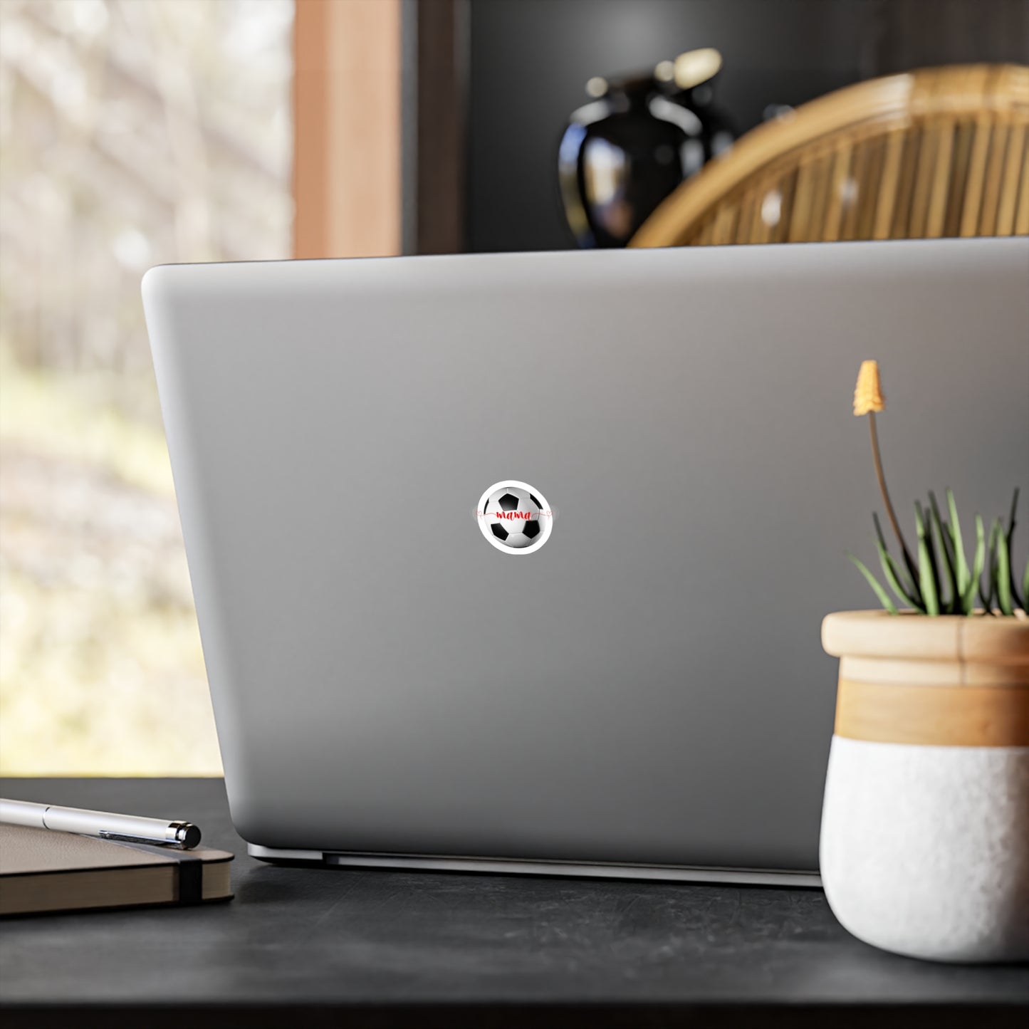 Mama Soccer Vinyl Kiss-Cut Stickers - Perfect for Sporty Moms
