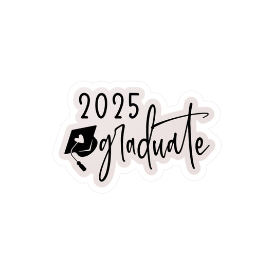 2025 Graduate Vinyl Kiss-Cut Stickers | Stylish Graduation Decor