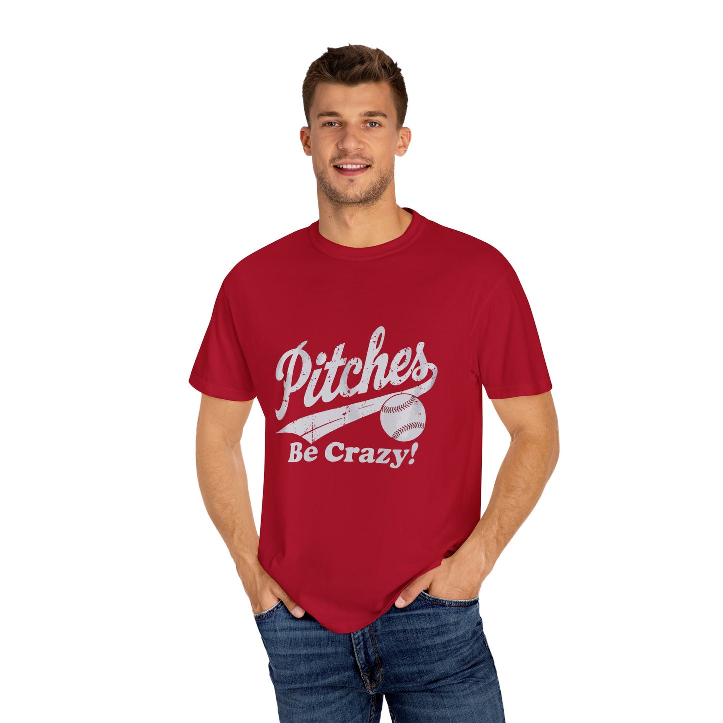 Baseball Tee Garment-Dyed T-Shirt – Pitches Be Crazy