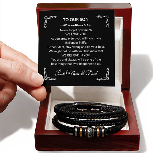 To Our Son Love Mom & Dad Bracelet