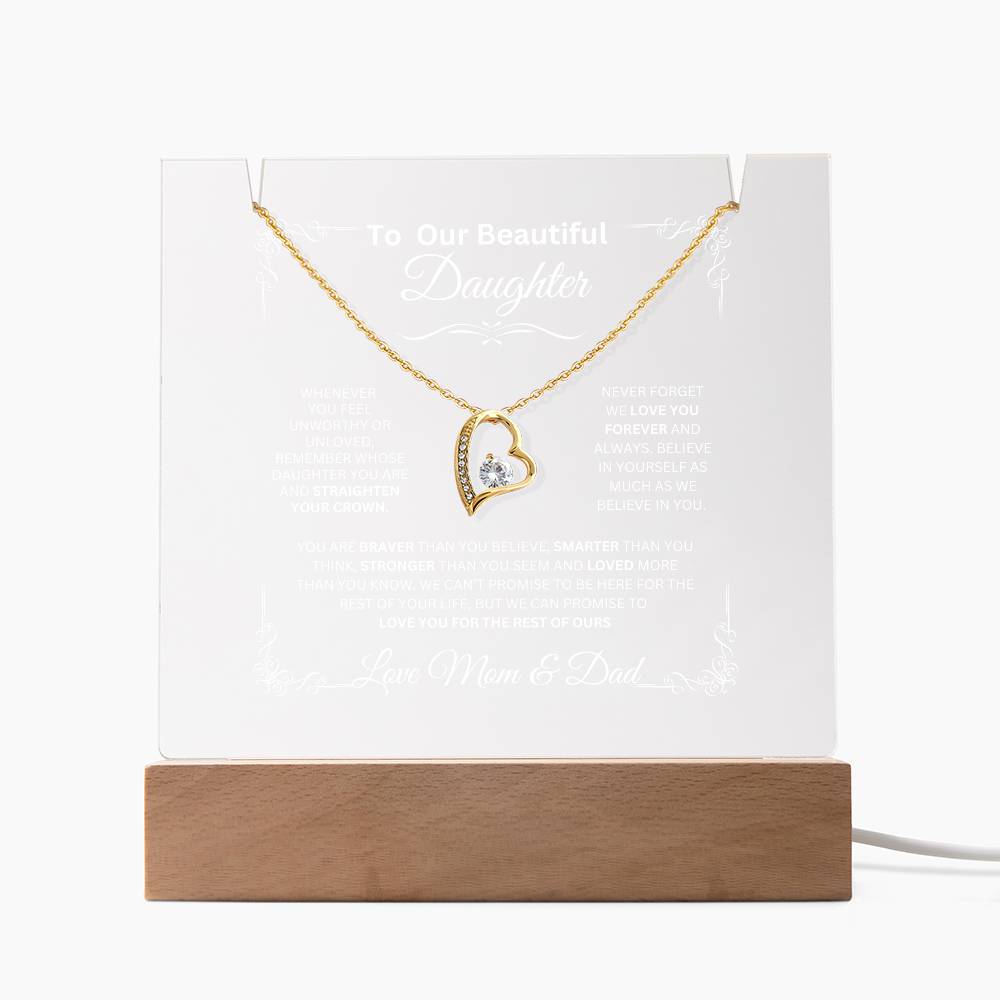 To Our Beautiful Daughter Love Mom & Dad - Heart