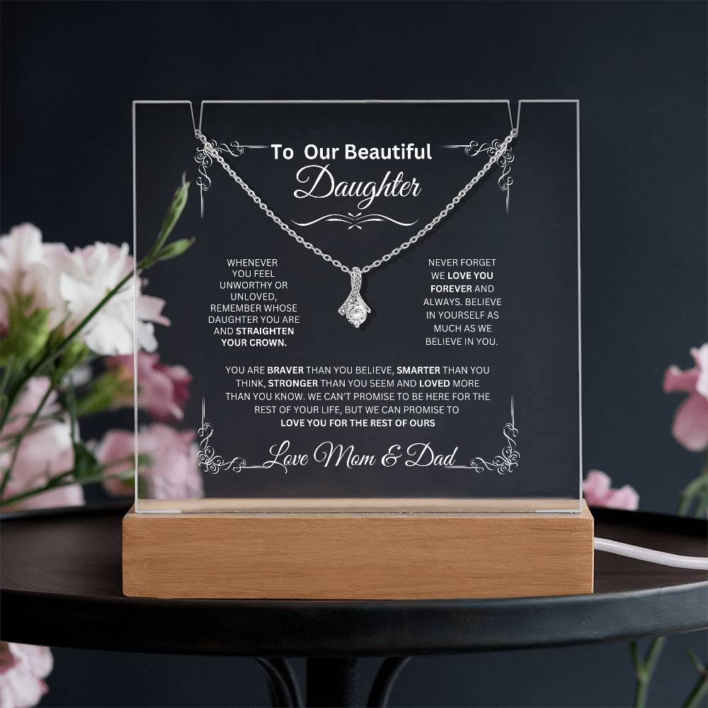 To Our Beautiful Daughter Love Mom & Dad - Alluring Beauty