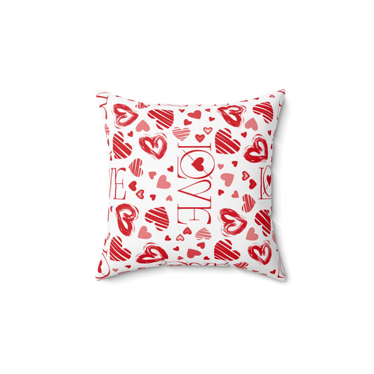 Love and Heart Throw Pillow