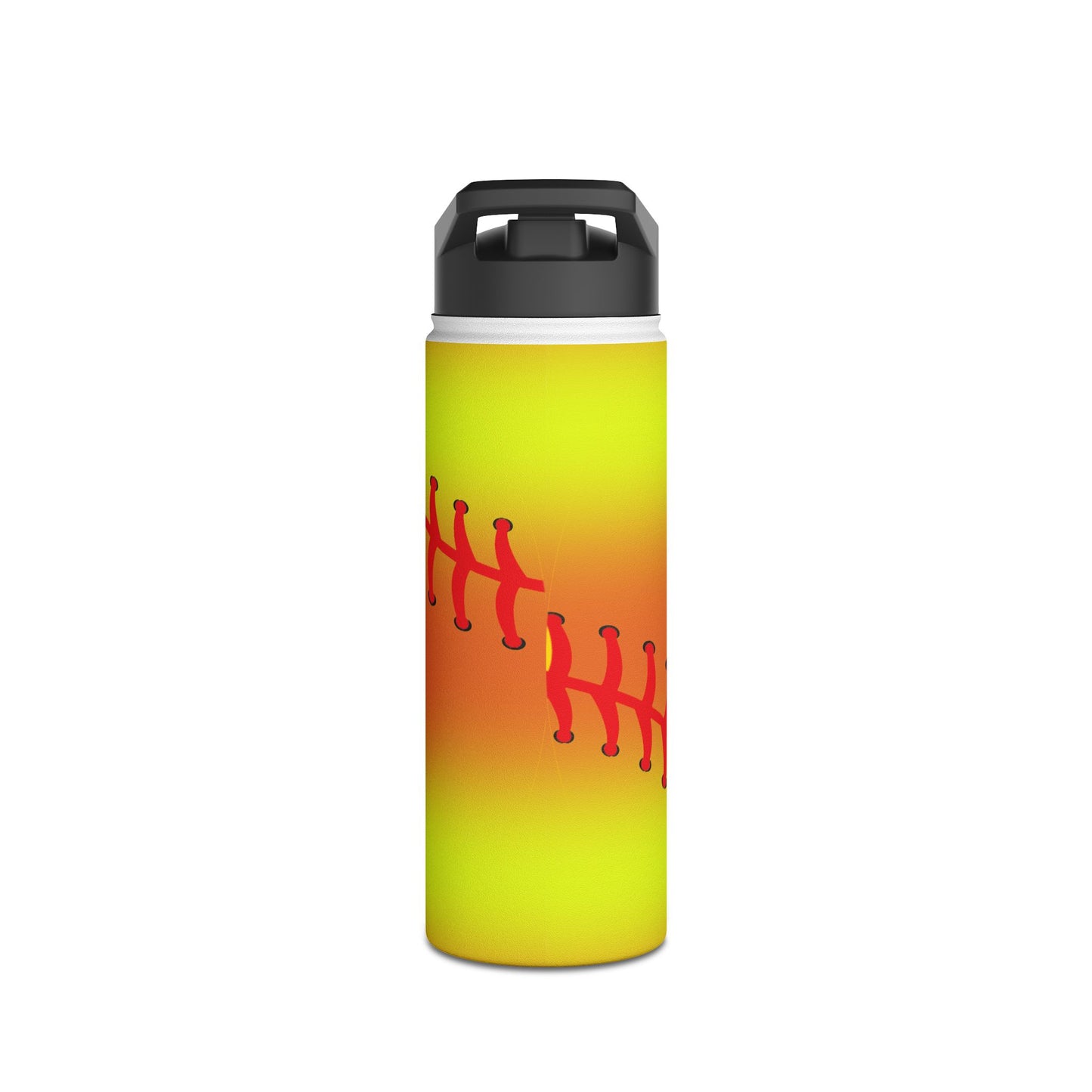 Softball-Themed Stainless Steel Water Bottle - Play Responsibly