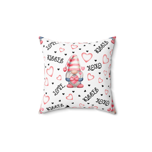 Gnome Love and Kisses Throw Pillow