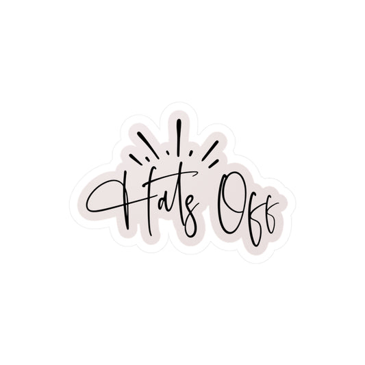 Graduation Vinyl Stickers Hats Off