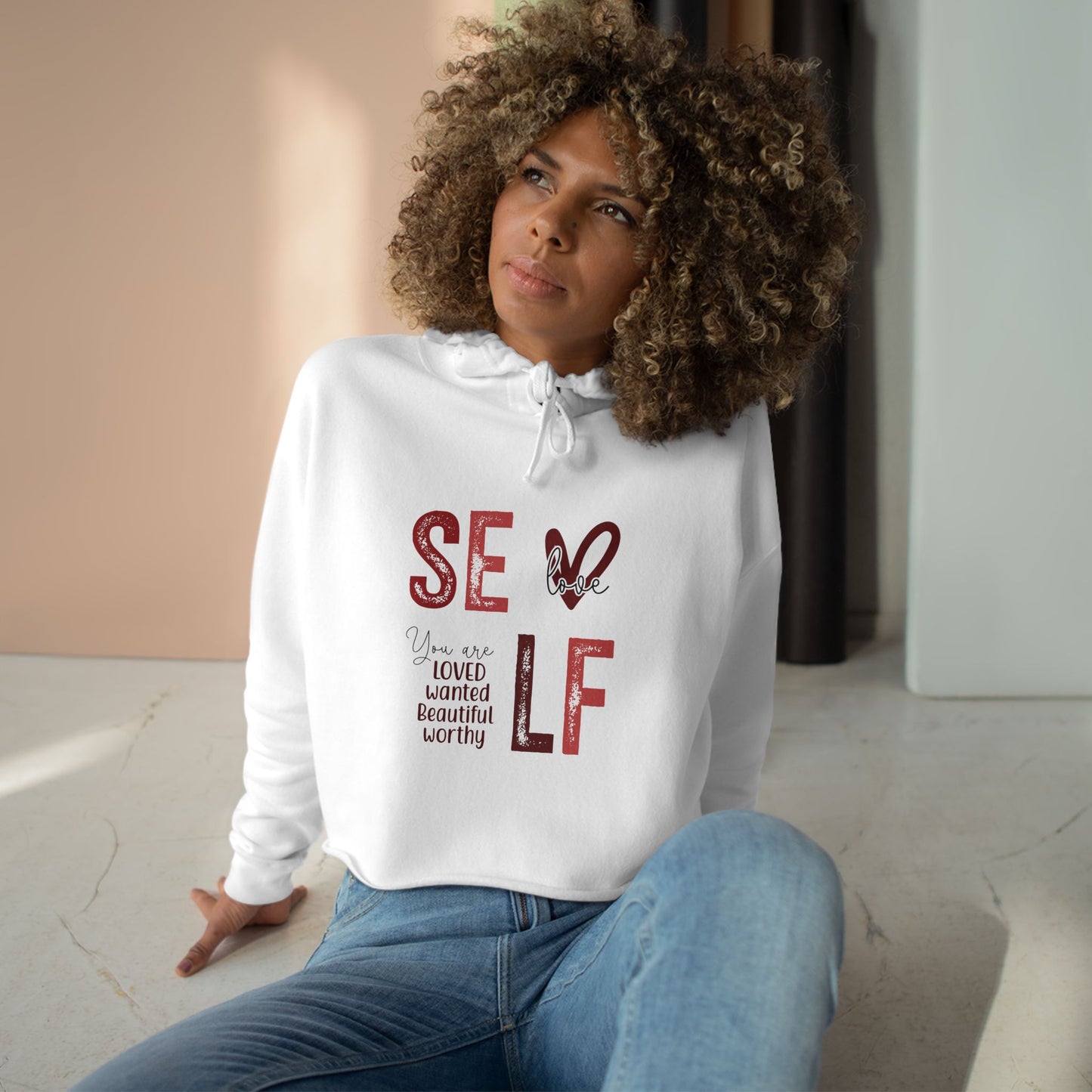 Self Love Crop Hoodie