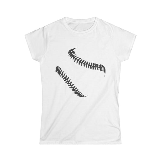 Women's Softstyle Tee with Baseball Stitch Design