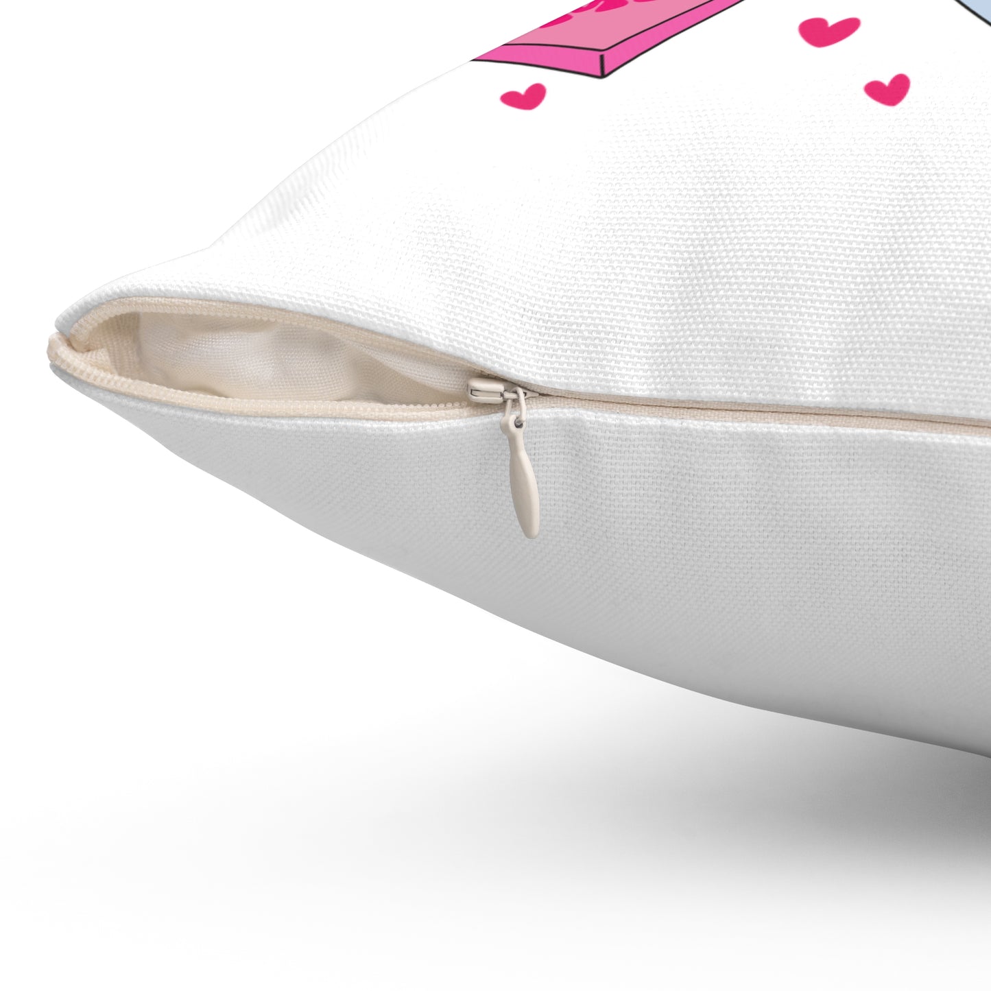 Candy Heart's Throw Pillow