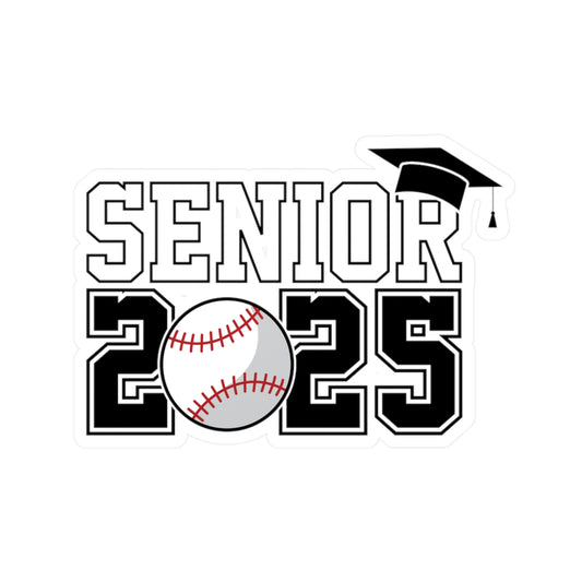 2025 Senior Baseball Kiss-Cut Stickers - Perfect for Graduation and Celebrations!