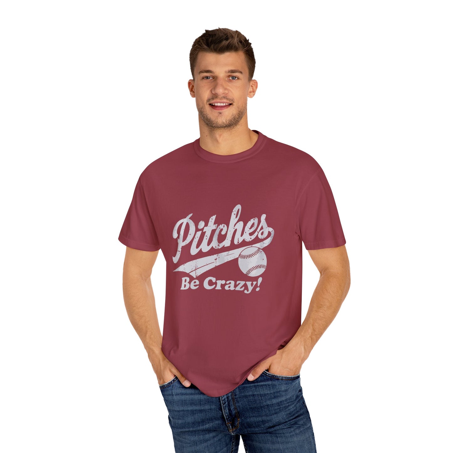 Baseball Tee Garment-Dyed T-Shirt – Pitches Be Crazy