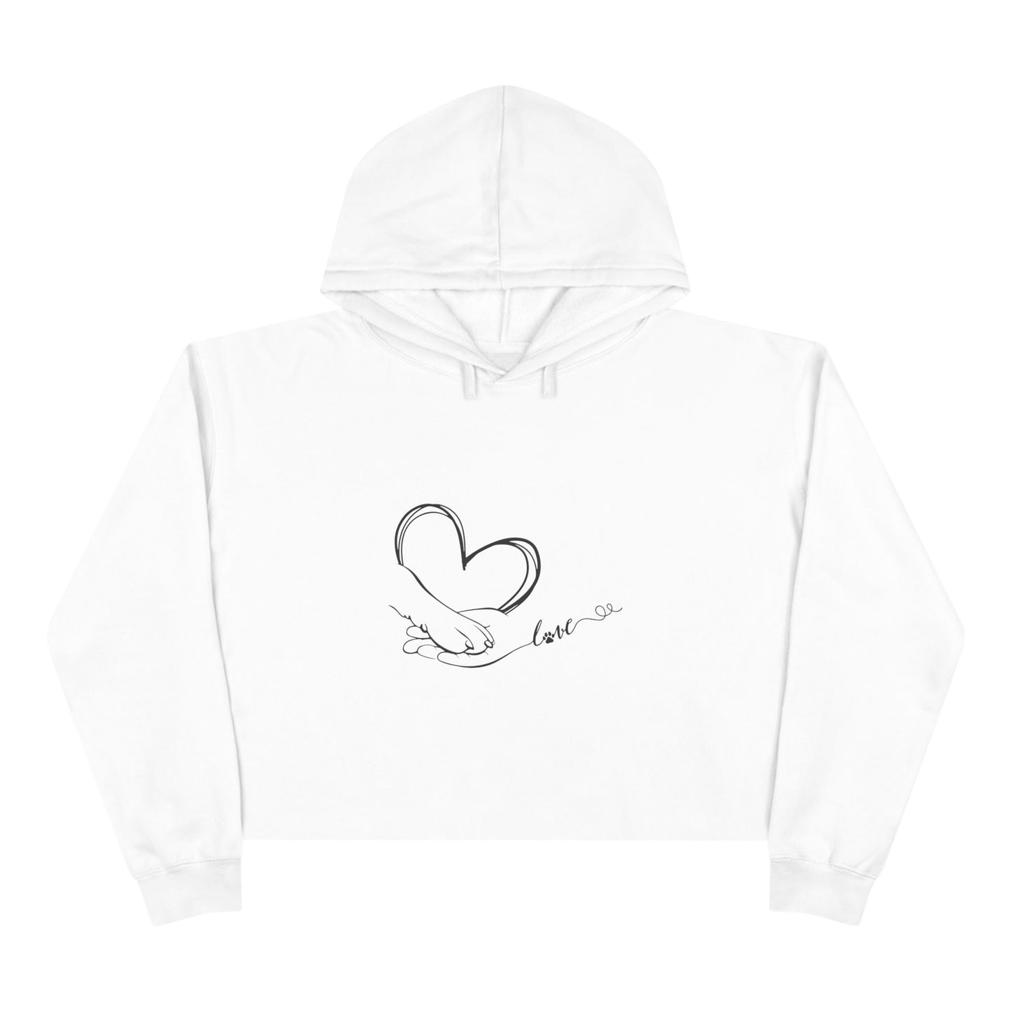 Paw Love Crop Hoodie