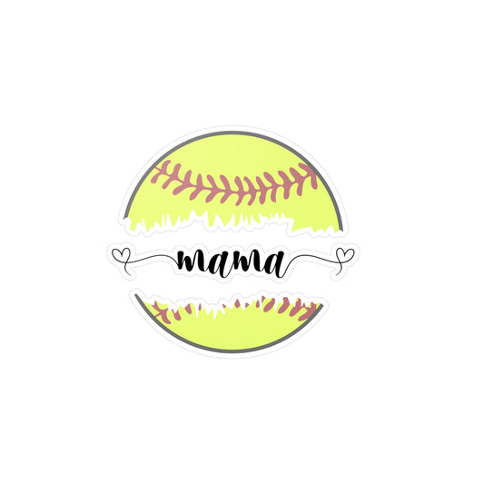 Softball Mama Vinyl Kiss-Cut Stickers | Perfect for Sports Moms | Cute Laptop Decor
