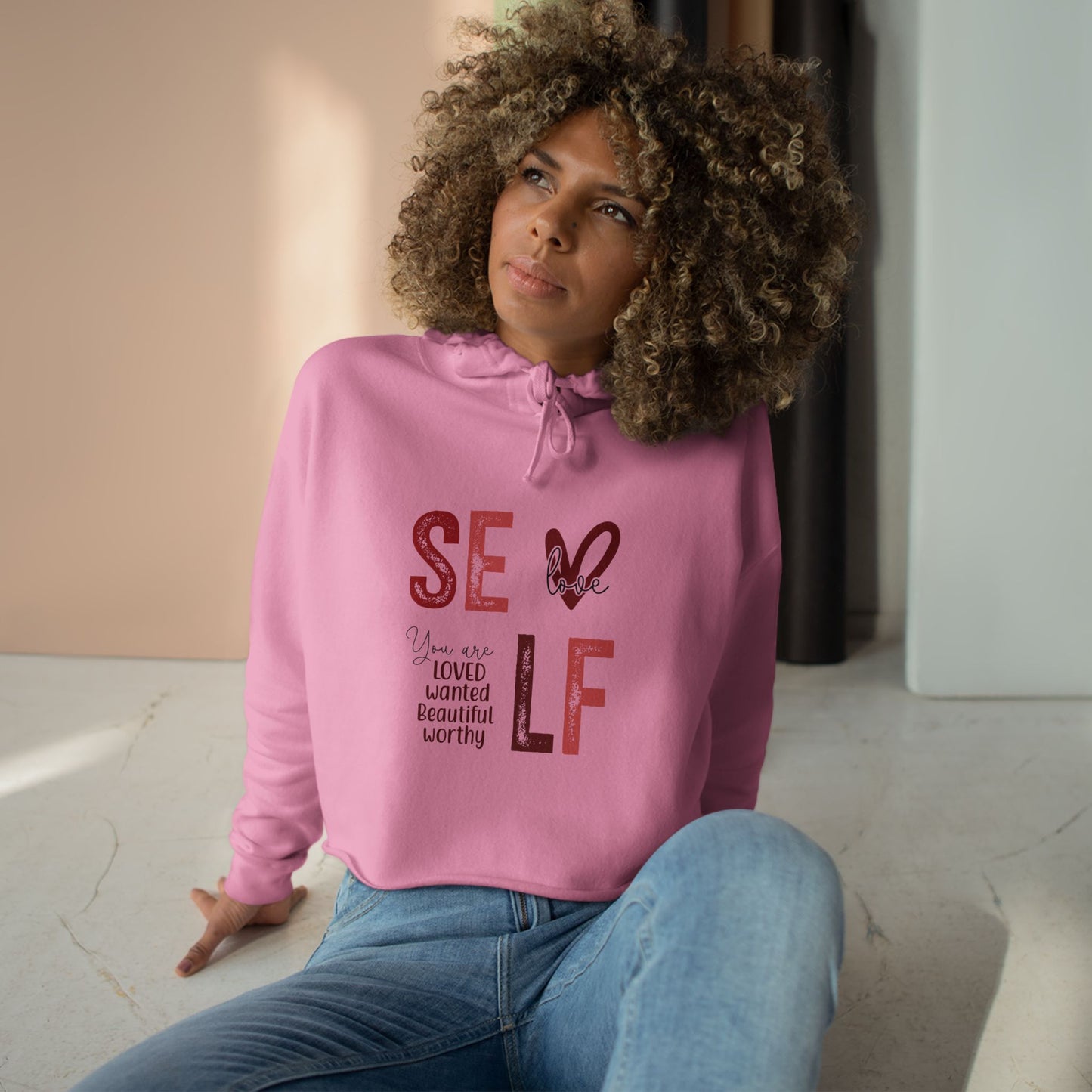 Self Love Crop Hoodie