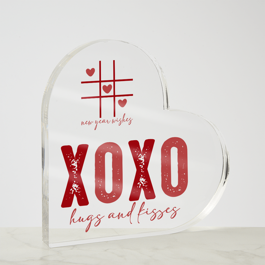 XOXO Hugs and Kisses Heart Acrylic